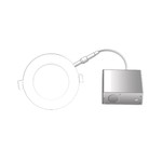 FLP3.5-DTW-30/22 - ROUND, DIM TO WARM 30K TO 22K. LED 8W, 500 LUMENS, 110° BEAM ANGLE. 41/4 DIA. X 5/8 H. CUT-OUT 37/8. OPTIONAL PF-378 MOUNTING FRAME - WHITE