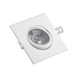 FLP3.5-SG-8W-30/40K - SQUARE, GIMBAL, SELECTION SWITCHES 30K OR 40K. LED 8W, 550 LUMENS. 41/8 DIAM. X 11/4 H. BEAM ANGLE 38°. HOLE TO DRILL 37/8. MOUNTING FRAME PF-378