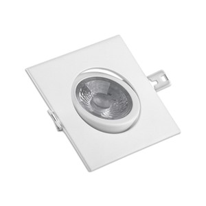 FLP3.5-SG-8W-30/40K - SQUARE, GIMBAL, SELECTION SWITCHES 30K OR 40K. LED 8W, 550 LUMENS. 41/8 DIAM. X 11/4 H. BEAM ANGLE 38°. HOLE TO DRILL 37/8. MOUNTING FRAME PF-378