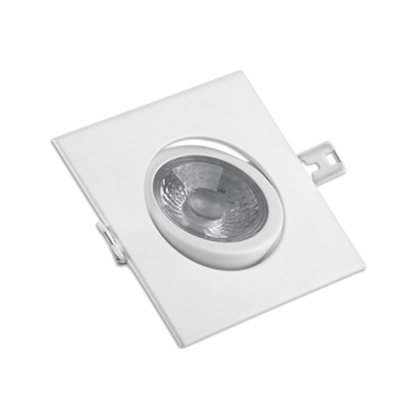 FLP3.5-SG-8W-30/40K - SQUARE, GIMBAL, SELECTION SWITCHES 30K OR 40K. LED 8W, 550 LUMENS. 41/8 DIAM. X 11/4 H. BEAM ANGLE 38°. HOLE TO DRILL 37/8. MOUNTING FRAME PF-378