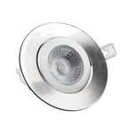 FLP3.5G-8W-40K - ROUND - GIMBAL - LED 8W - 550 LUMENS. 43/4 DIAM. X 11/4 THICKNESS. BEAM ANGLE OF 38°. HOLE TO DRILL OF 37/8. MOUNTING FRAME PF-378 OPTIONAL - BRUSHED STEEL