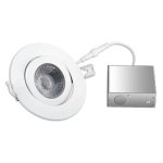 FLP3.5G-8W-27/30/40K - ROND - ORIENTABLE - BOUTONS DE SÉLECTION 27K - 30K OU 40K. LED 8W - 550 LUMENS. 43/4 DIAM.