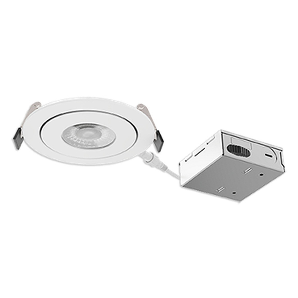 FLP4R-10W-30/40K - ROUND, ROTATING, ROTATING 360°, LED 10W, SELECTION SWITCHES 30K OR 40K, 750 LUMENS. BEAM ANGLE 38°. 47/8 DIAM. X 15/8 H. HOLE TO DRILL 41/4 OR 41/8. FRAME