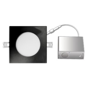 FLP4S-10W-30/40K - CARRÉ - BOUTONS DE SÉLECTION 30K OU 40K. LED 10W - 750 LUMENS. ANGLE DE FAISCEAU 110°. 47/8