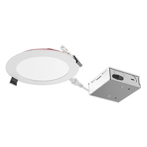 LUMINAIRE ENCASTRÉ LED ROND 13W 1050LM 3000K/4000K ACIER BROSSÉ - LUMIFARO FLP6-13W-30/40K-BS