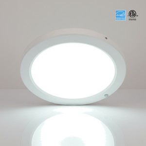 9 INCH LED FLUSH MOUNT WITH BUILT IN MOTION SENSOR.18W - 1500LUMENS - 5CCT - CRI80 - 120V TRIAC DIMMING