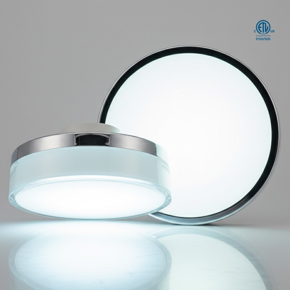 IP65 WET LOCATION (OUTDOOR) - 12" FLUSH MOUNT W/ ADJUSTABLE CCT. 22W - 1700LMNS - 120V TRIAC DIMMING (2700K - (FM2-12-WET-BK)