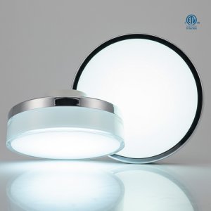 IP65 WET LOCATION (OUTDOOR) - 12" FLUSH MOUNT W/ ADJUSTABLE CCT. 22W - 1700LMNS - 120V TRIAC DIMMING (2700K - (FM2-12-WET-SN)