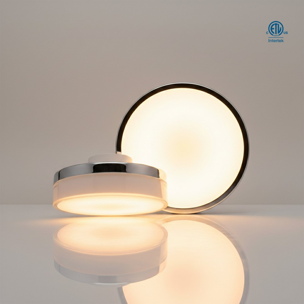 IP65 WET LOCATION (OUTDOOR) - 5" FLUSH MOUNT W/ ADJUSTABLE CCT. 10W - 800LMNS - 120V TRIAC DIMMING (2700K - (FM2-5-WET-WH)