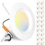 9" FRAMELESS FLUSH MOUNT W/ ADJUSTABLE 5CCT (2700K - 3000K - 3500K - 4000K - 5000K) - 35W - 2800 LUMENS - TRIAC