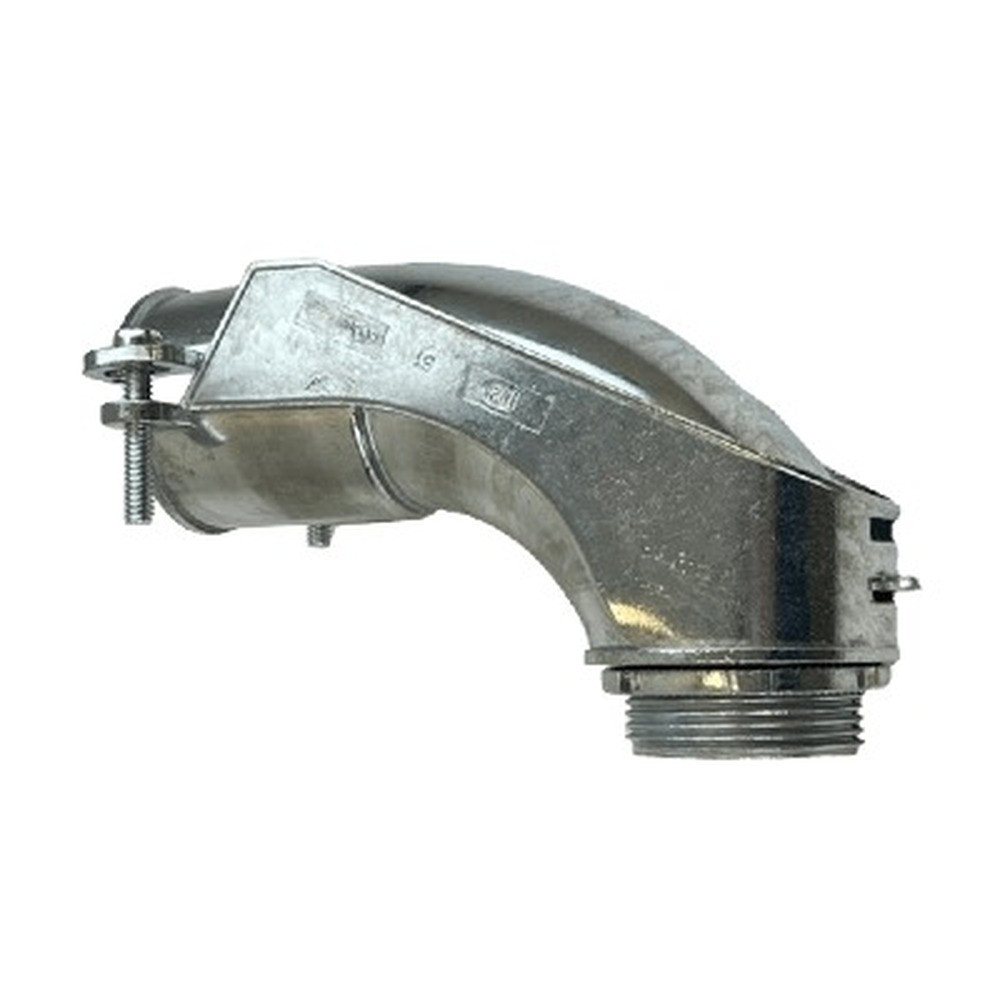 Metal Conduit Squeeze Connector 2" - 90 Deg - Die-Cast Zinc - V1