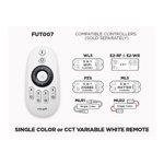 FUT007 - 4 ZONE RF REMOTE SINGLE COLOR OR CCT VARIABLE WHITE