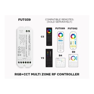 FUT039 - 1 TO 8 ZONES SELF REPEATING RF RGB+CCT LED CONTROLLER
