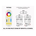 FUT092 - 4 ZONE RF REMOTE FOR ALL TYPES OF LED STRIPS