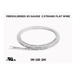 SINGLE COLOR PRESOLDERED 2 STRAND FLAT WIRE FOR LED STRIPS 20 GAUGE (30CM - 1 & 2 METERS)