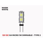 AMPOULE LED GRADABLE 12V DC G4 MICRO 1W