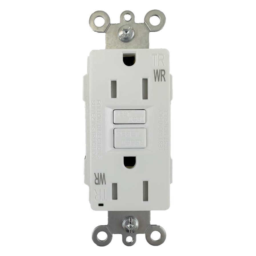 GFCI SAFETY OUTLET | 15 AMP | 125V | WHITE | V2