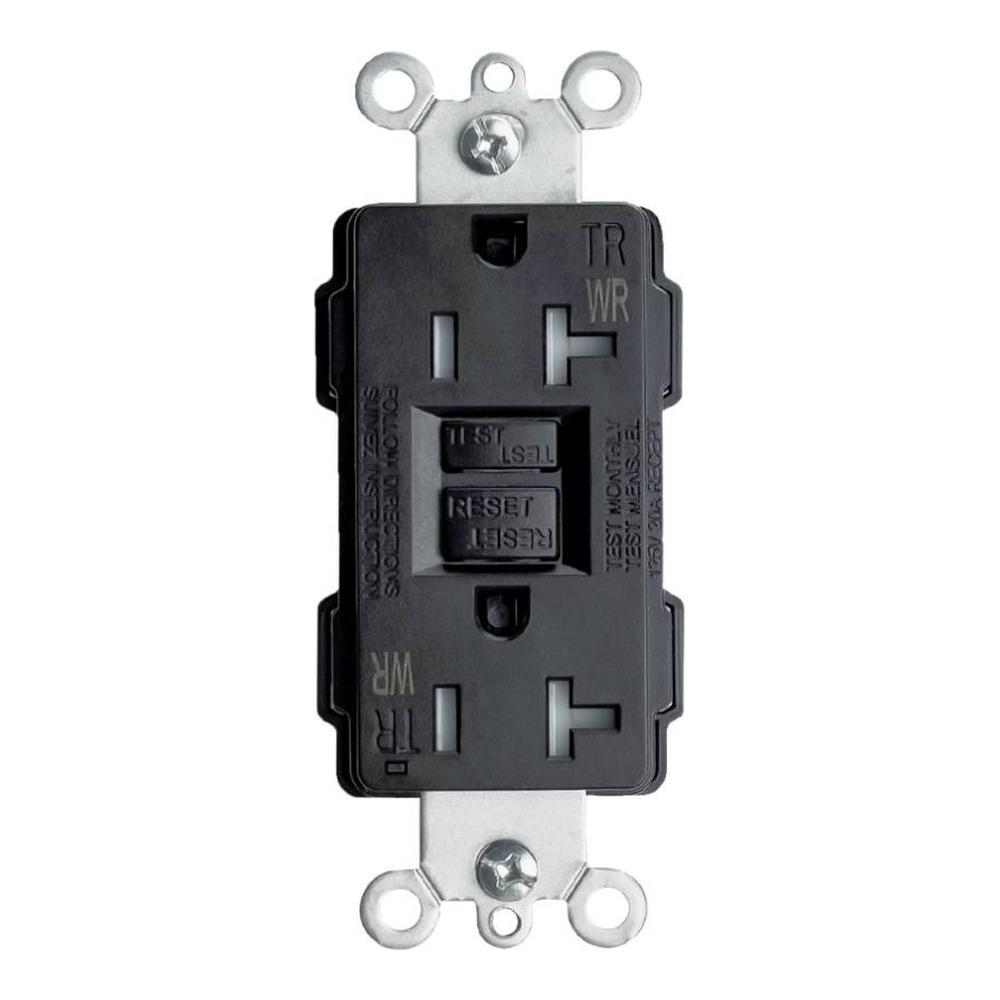 GFCI SAFETY OUTLET | 20 AMP | 125V | BLACK | V2