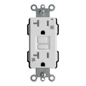 GFCI SAFETY OUTLET | 20 AMP | 125V | WHITE | V2