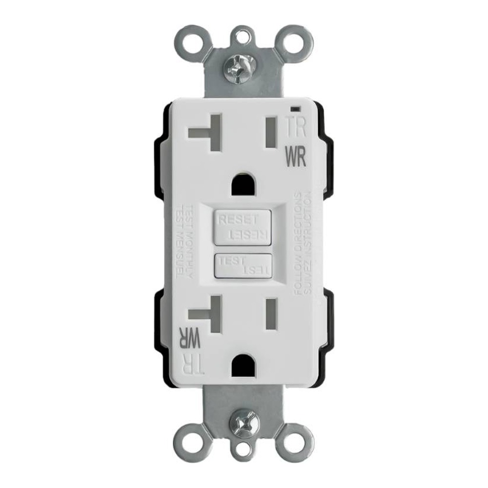 GFCI SAFETY OUTLET | 20 AMP | 125V | WHITE | V2