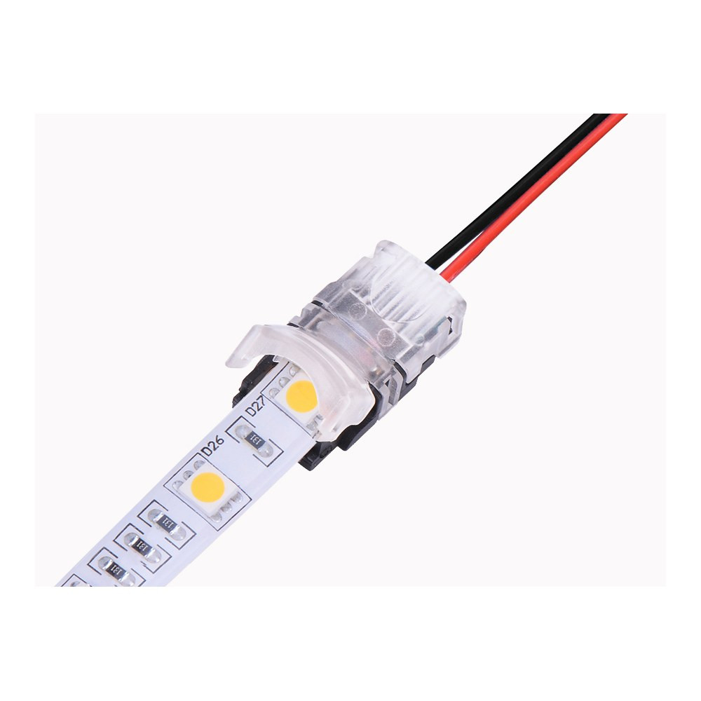 GRIP & CLIP CONNECTORS FOR CUSTOM EXTENSION ON SINGLE COLOR 3528 OR 5050 IP20 LED STRIP