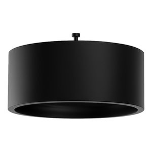HS/VERS 9" MATT BLACK/MATT BLACK CYLINDRICAL TRIM