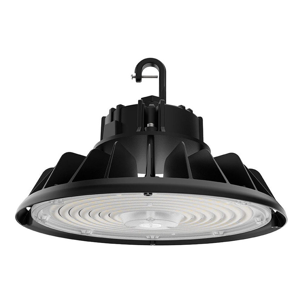 UFO HIGHBAY 240-200-150W 120-347V 35-40-50K BLACK CLEAR 90 DEG. |DIM 0-10V