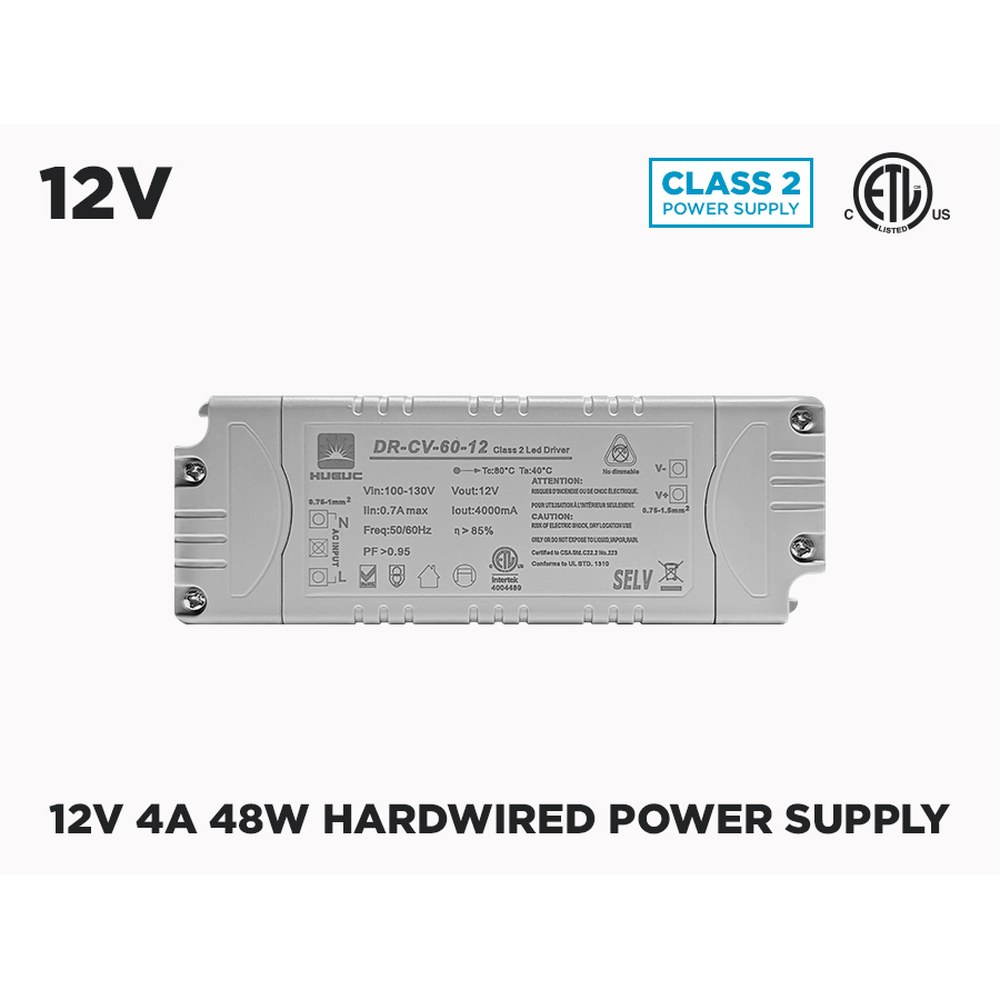 12V DC HARDWIRED LED DRIVER - 48W (4A)