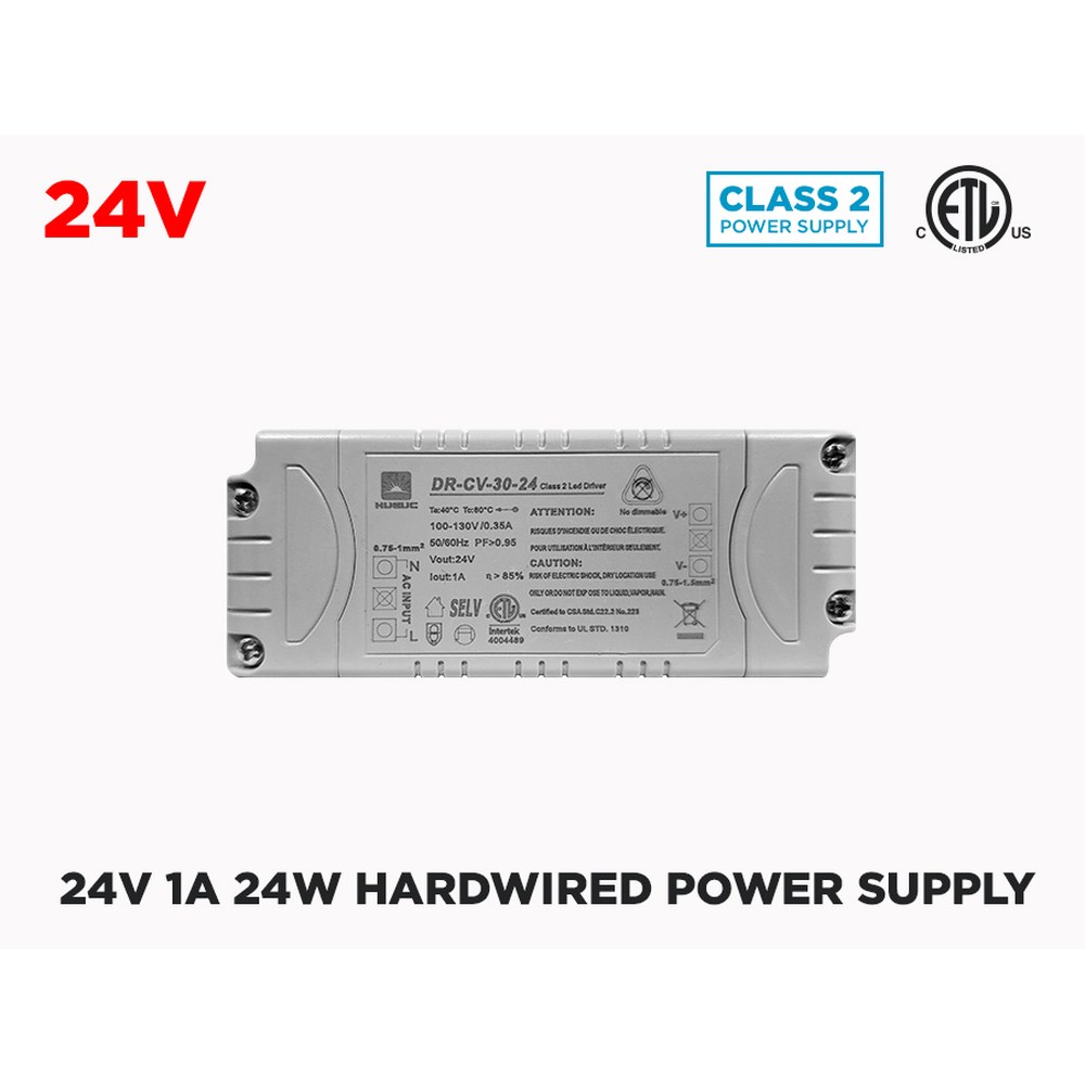 24V DC HARDWIRED LED DRIVER - 24W (1A)