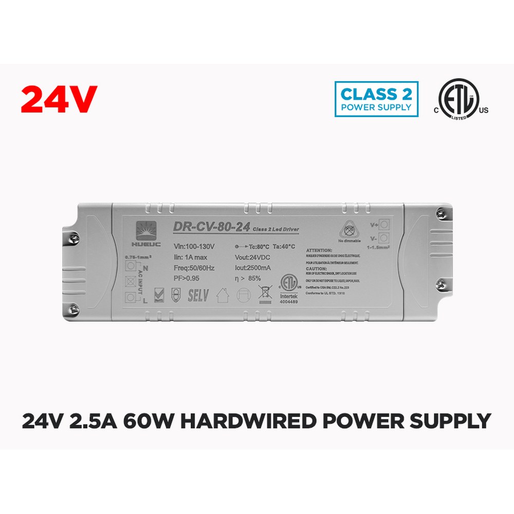 24V DC HARDWIRED LED DRIVER - 60W (2.5A)