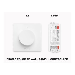 K1 KIT. 1 ZONE RF ROTATING WALL REMOTE AND E2-RF CONTROLLER KIT FOR SINGLE COLOR LED STRIP