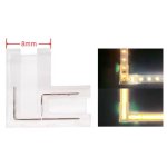 CONNECTEUR COB EN L 2 BROCHES 8MM POUR RUBAN LED