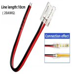 L-SHAPE COB CONNECTOR WITH WIRE CABLE 2-PIN 8MM FOR LED STRIP