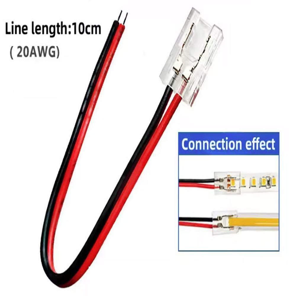 L-SHAPE COB CONNECTOR WITH WIRE CABLE 2-PIN 8MM FOR LED STRIP
