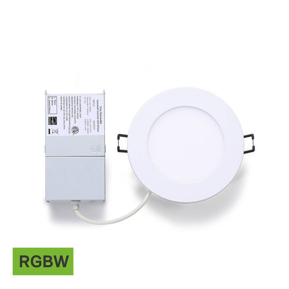 SLIM LED RECESSED 120V 4" ROUND - RGBW