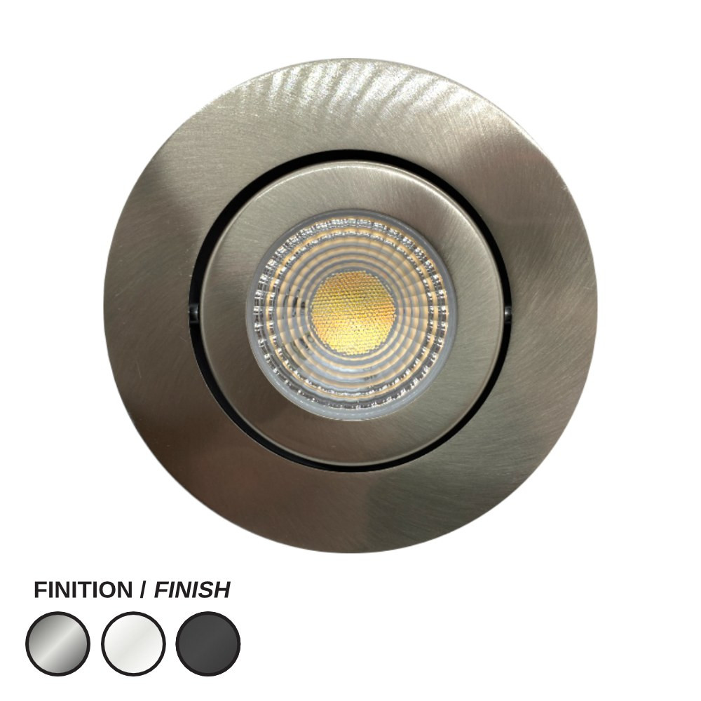 LED RECESSED 4" DLS ROUND - 9W - 3CCT BRUSHED STEEL
