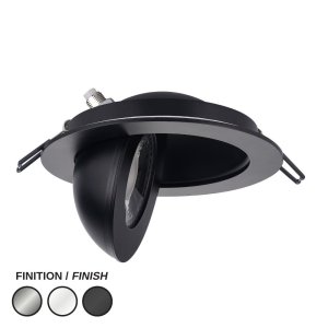 LED RECESSED 4" DLS ROUND - 9W - 5CCT BLACK