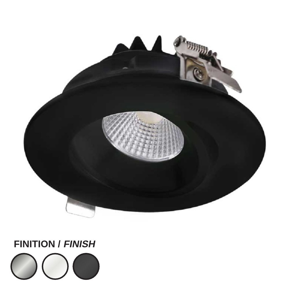 SWIVEL LED RECESSED 4'' DLS-HP ROUND - 15W