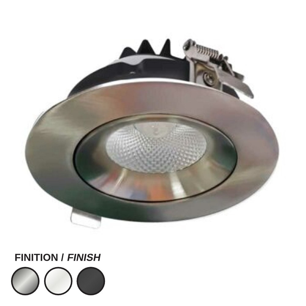 SWIVEL LED RECESSED 4'' DLS-HP ROUND - 15W - LCDL-DLSHP4-5CCT-15W-BS