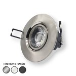 ENCASTRÉ LED 3" DLX ROND - 8W - NICKEL BROSSE