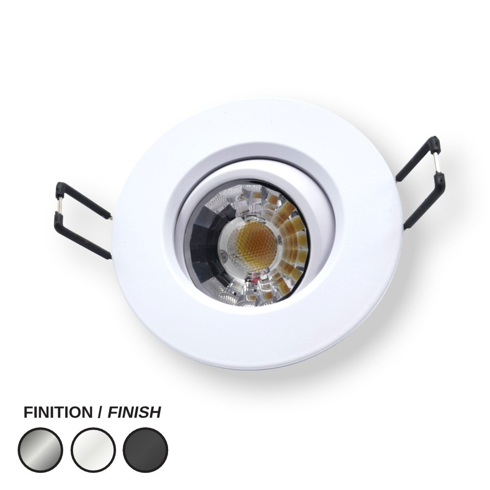 ENCASTRÉ LED 3" DLX ROND - 8W - BLANC