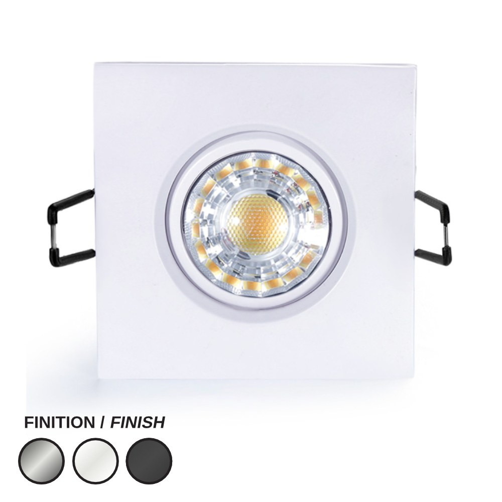 LED RECESSED 3" DLX SQUARE - 8W - LCDLX3S-CCT-8W-WH