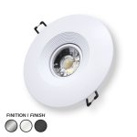 LED RECESSED 4" DLX ROUND - 8W - LCDLX4R-CCT-8W-WH