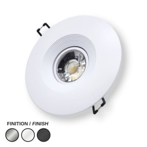 LED RECESSED 4" DLX ROUND - 8W - LCDLX4R-CCT-8W-WH