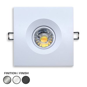 LED RECESSED 4" DLX SQUARE - 8W - LCDLX4S-CCT-8W-WH