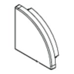 ENDCAP (1X) #90 FINISHING (STANDARD) – (WITHOUT HOLE) BLACK