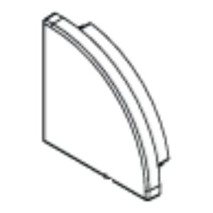 ENDCAP (1X) #90 FINISHING (STANDARD) – (WITHOUT HOLE) BLACK