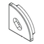 ENDCAP (1X) #90 FINISHING (STANDARD) – (WITH HOLE) BLACK