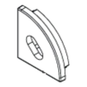 ENDCAP (1X) #90 FINISHING (STANDARD) – (WITH HOLE) BLACK