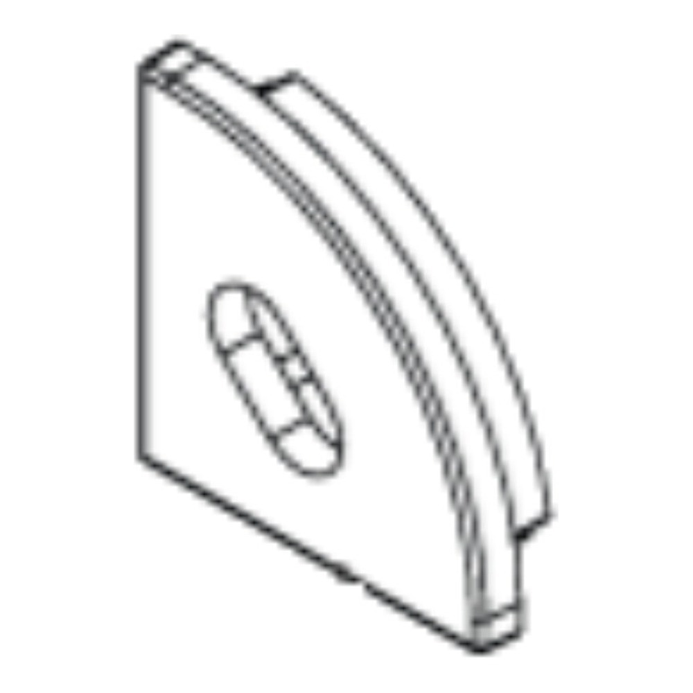 ENDCAP (1X) #90 FINISHING (STANDARD) – (WITH HOLE) BLACK